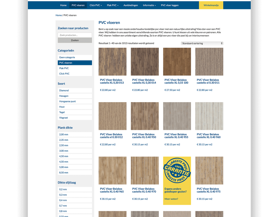 Webshop PVC Vloeren
