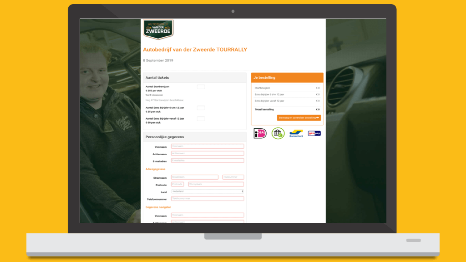 Ticketverkoop Autobedrijf van der Zweerde