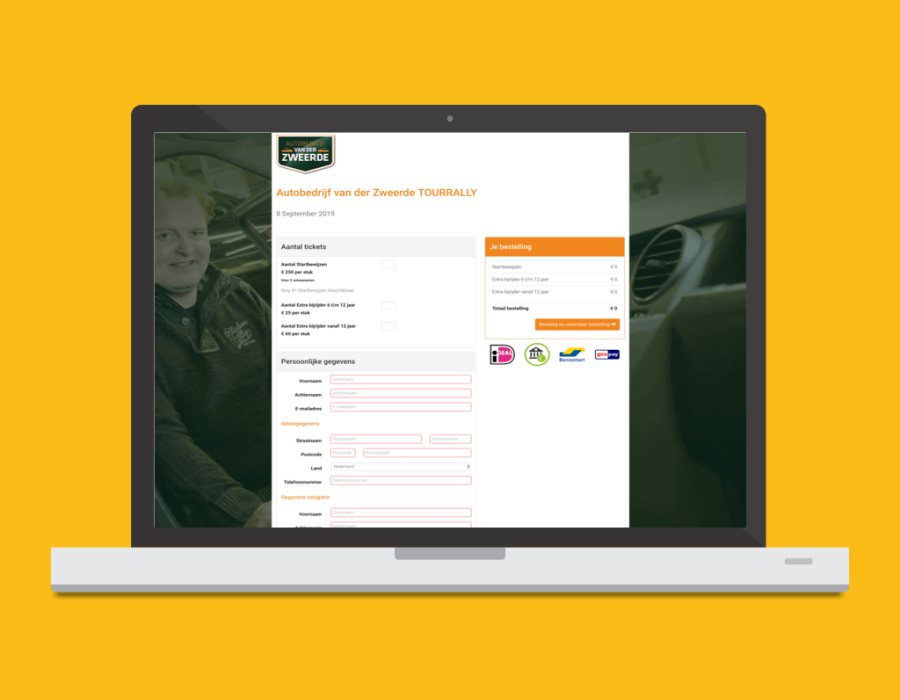 Ticketverkoop Autobedrijf van der Zweerde