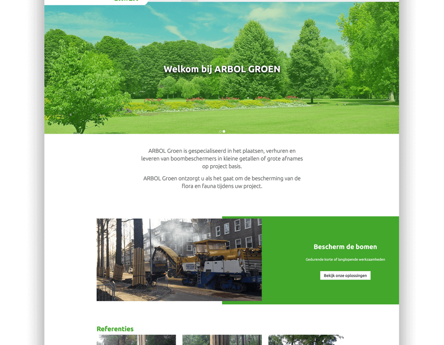 Silverstripe website Arbol Groen Steenwijk